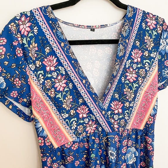 Boho Mini Dress - size Large - Picture 3 of 3